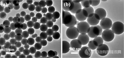 合成的铝基乙醇盐胶体球的透射电镜图