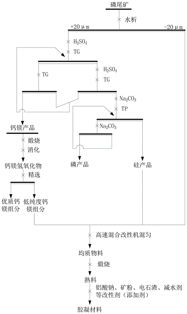 一种改性钙镁质磷矿尾矿制备高性能胶凝材料的方法与流程