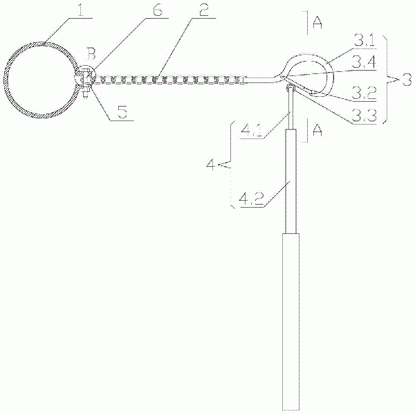 一种便于摘挂的矿用液压单体支柱的防倒链的制作方法