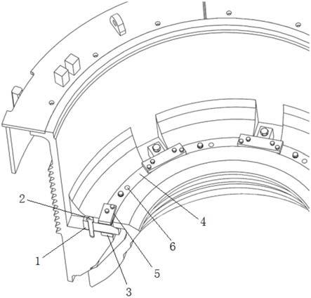 一种多缸圆锥破碎机定锥衬板固定装置的制作方法