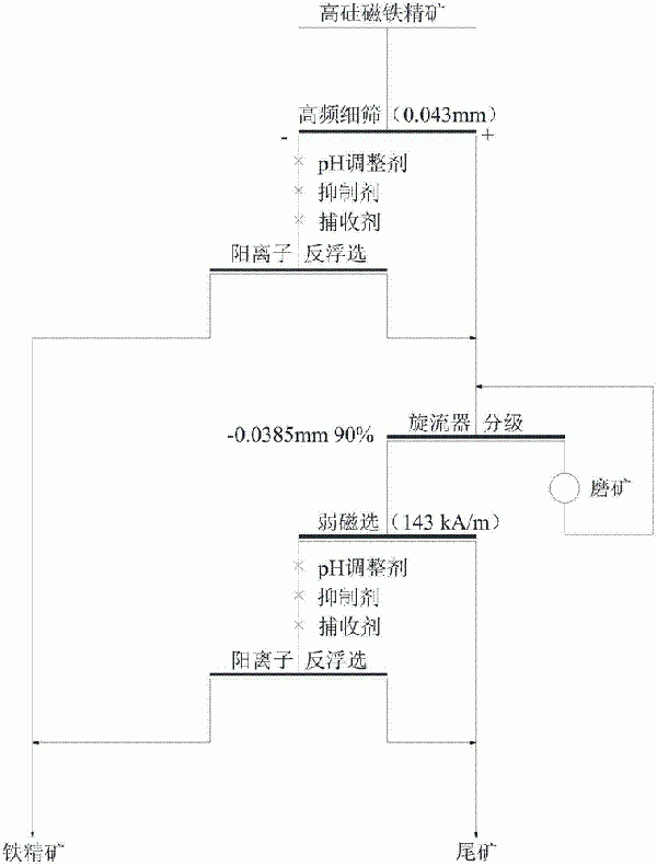 磁铁精矿提铁降硅的选矿方法与流程