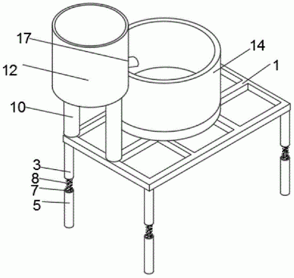 一种辅助搅拌用混凝土搅拌机放置架的制作方法