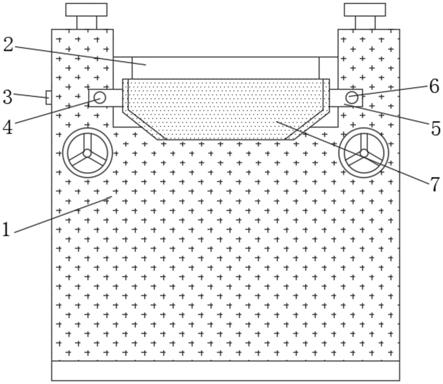 一种导电浆料生产用三辊机的新型挡板结构的制作方法