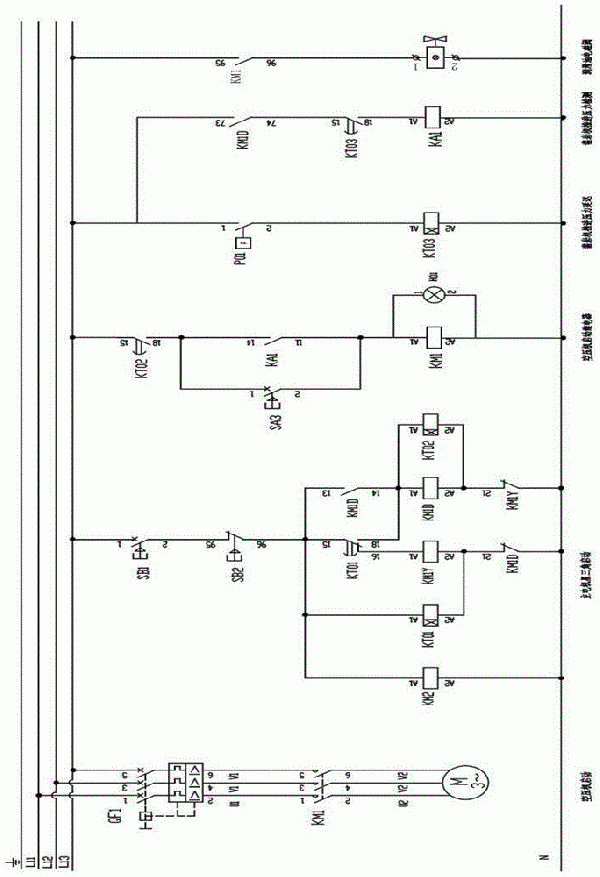 一种凿岩台车空压机启停保护控制电路的制作方法