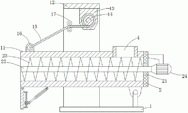 改进型建筑粉料螺旋输送机构