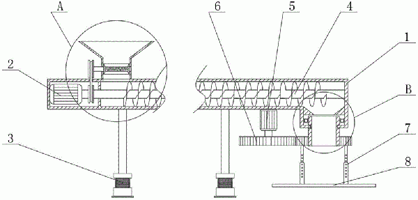 具有进料预热功能的螺旋输送机