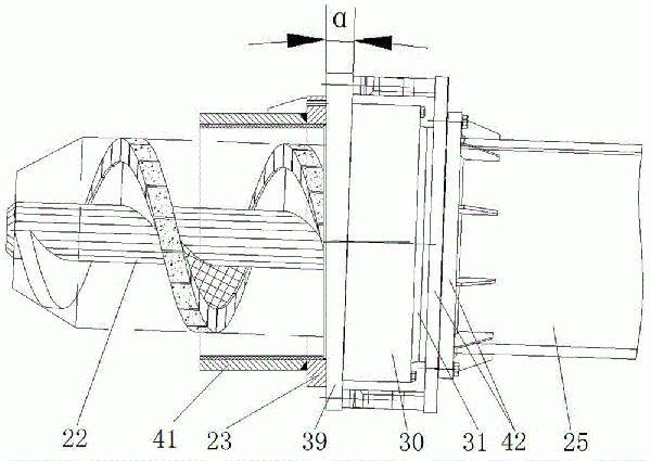 螺旋输送机前端连接结构及盾构机