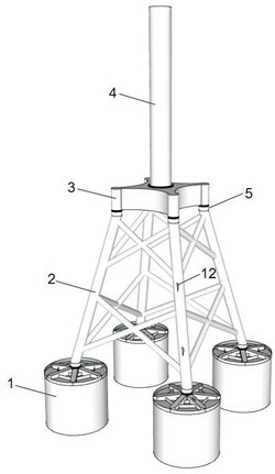 吸力桶导管架风机基础防腐结构体系及制作方法