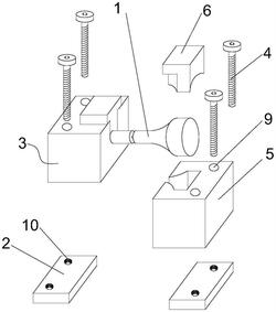 适用于扫描电镜原位拉伸台棒材试样的夹具