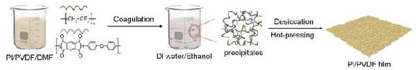 热塑型聚酰亚胺/聚偏氟乙烯全有机复合薄膜的制备及其介电储能
