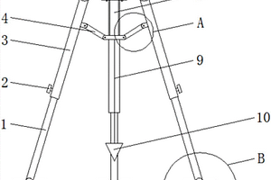 地质勘探用目标铅锤稳固性三脚架