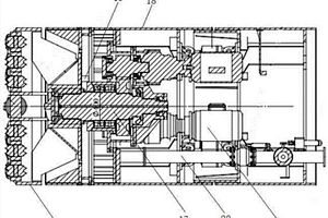 用于岩石地质下泥水平衡式顶管掘进机