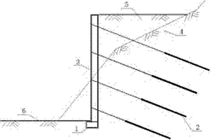 锚拉式垂直挡土墙结构及施工方法