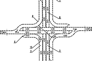 左转和直行畅通的四个“卜”字形隧道的组合隧道