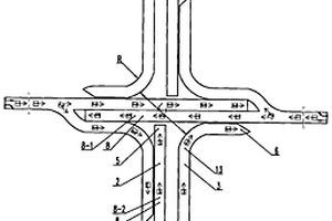 左行制四个独立“Y”字形分叉桥的全单层组合桥