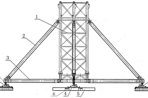 适用于全地形弱地压抗倾斜的风电吊装塔机桁架式底架