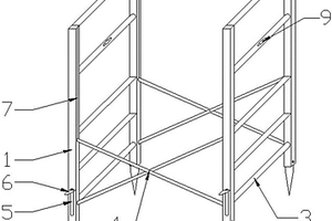 带固定桩的装修脚手架