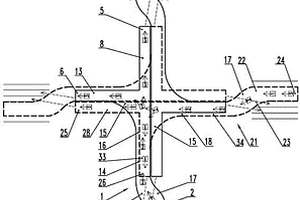 变道式“卜”字形分叉桥和分叉隧道的组合式交通设施
