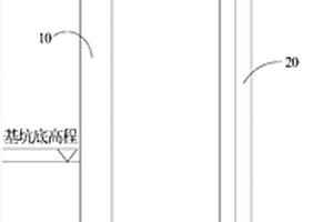 深基坑支挡的双排桩复合结构及其施工方法