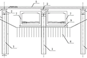 铁路便桥下部结构线外施工及盖梁顶拉体系