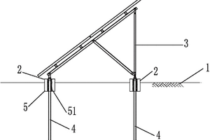 光伏组件支架带混凝土块的锚杆基础结构