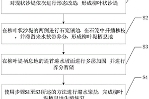 基于养分暂储的柳叶堤栖息地生境恢复方法