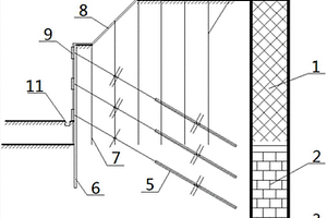 素填土深基坑复合式土钉墙及支护施工方法