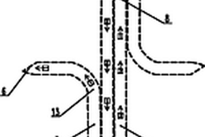 两个左转和直行“卜”字形分叉隧道的组合隧道