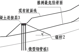 采用微钢管桩与锚杆联合的加固装置