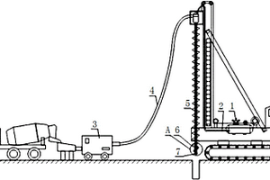 可入岩的长螺旋钻孔灌注桩施工装置