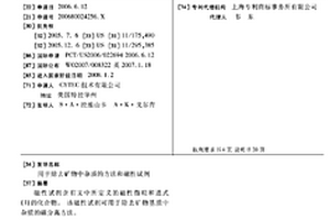 用于除去矿物中杂质的方法和磁性试剂