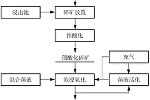 斑岩型金矿的对辊破碎-细菌池浸氧化提金方法