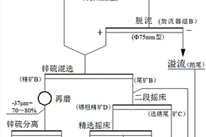 从选铜尾矿中回收低品位铁闪锌矿及锡石矿物选矿工艺