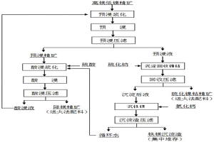 高镁低镍精矿酸浸降镁方法