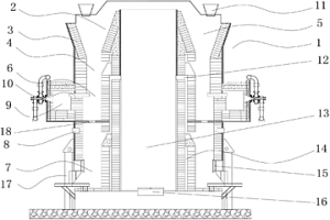 用于焙烧氧化球团的竖炉