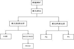 从银锰矿中分离提取Mn、Fe、Pb和Ag的湿法冶金方法