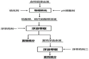 基于浮游萃取的钨钼选择性分离方法