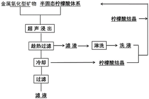 用柠檬酸体系处理过渡金属氧化矿的方法