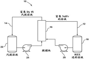 使用负载的膜溶剂萃取分离稀土元素