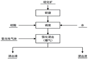 从含有有色金属的硫化矿物中强化氧化提取有价金属的方法