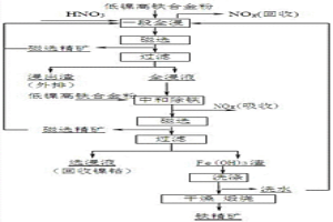 低镍高铁合金粉的硝酸选择性浸出方法