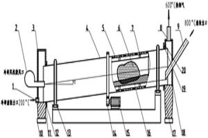 冶金高炉渣二次逆流回转余热回收装置