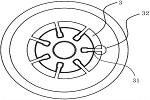 粉末冶金叶片转子类成形模具槽口结构