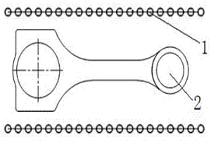 粉末冶金制发动机连杆锻前加热方法