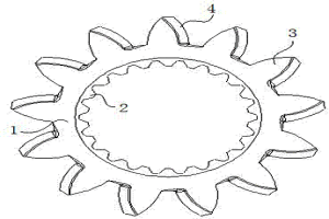 汽车发动机启动电机齿轮及其制备方法