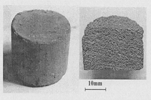 镍钛记忆合金海绵及其混盐压坯高温合成制备方法