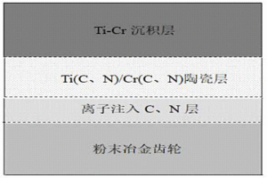 Ti(C、N)/Cr(C、N)复合梯度耐磨合金层及其制备方法