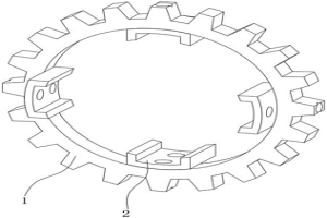 具有防脱结构的粉末冶金圆周齿圈