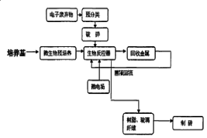 微电场作用下微生物代谢产物连续回收线路板中铜的方法