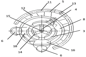 内齿轮箱铸造结构及铸造方法